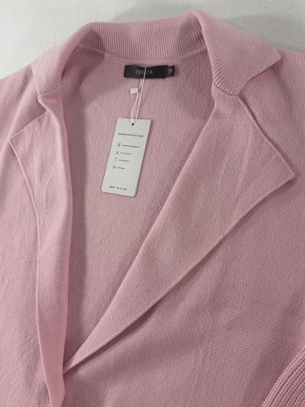 NWT ZESICA Pink Sweater Blazer Cardigan Medium